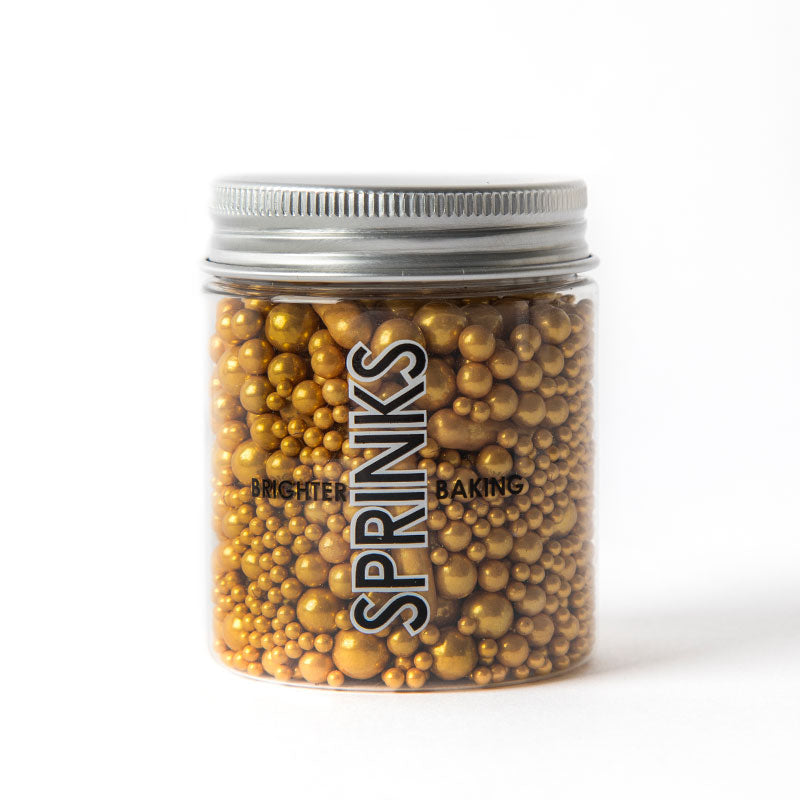 BUBBLE & BOUNCE MATTE GOLD (75g) Sprinkles - by Sprinks