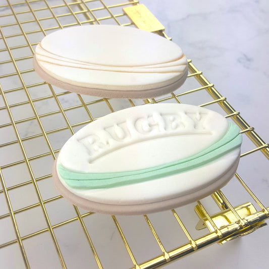 NRL Rugby Ball Cutter and Embosser Set