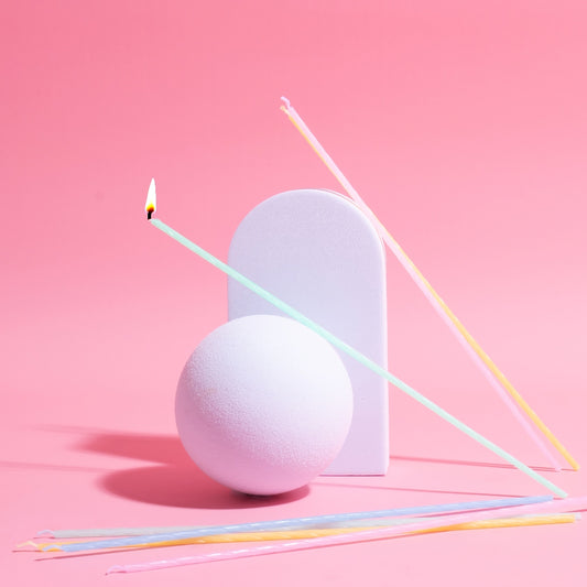 20cm FINE SPIRAL Cake Candles RAINBOW (Pack of 16)