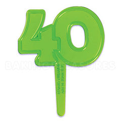 40th Birthday Cupcake Picks 12pcs