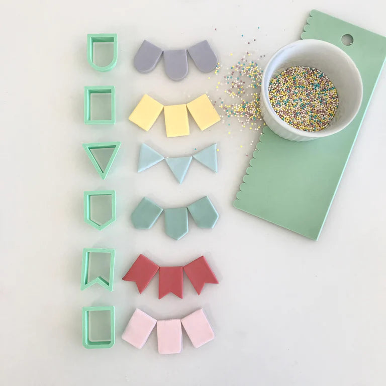 Bunting 6 Piece Cookie Fondant Cutter Set (SweetP Cutters)
