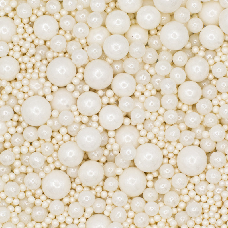 BULK 500g - Pearl White Bubble Bubble Sprinkles by Sprinks