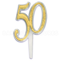 50th Anniversary Cupcake Picks 11pcs