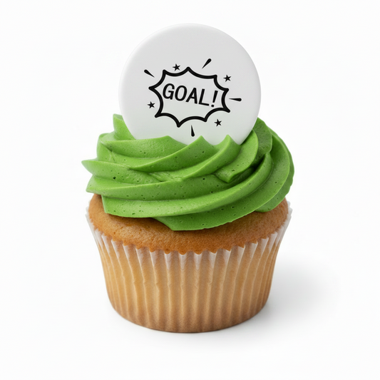 Baking Pleasures Soccer Fan 15 x Edible Cupcake Cookie Toppers