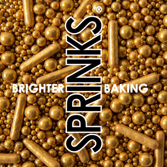 BUBBLE & BOUNCE MATTE GOLD (75g) Sprinkles - by Sprinks