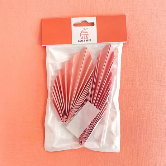 Baby Pink Deco Fan Cake Topper (2 piece)