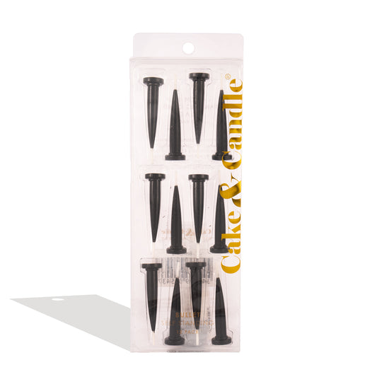 BLACK Bullet Candles (Pack of 12)