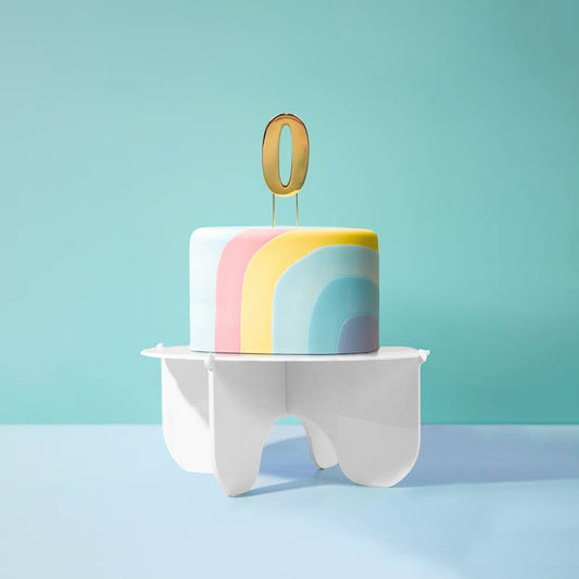 BOLD Cake Topper (7cm) - GOLD NUMBER 0