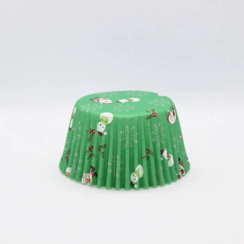 Christmas Santa Snowman Green Baking Cups (#700) 240pcs