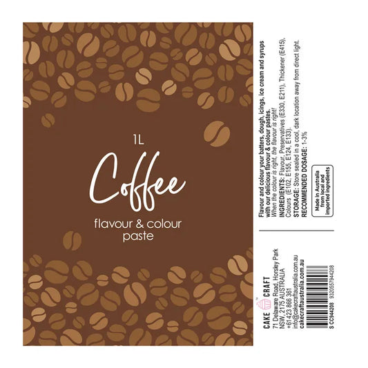 Cake Craft Coffee Flavour & Colour Paste 1 litre BULK