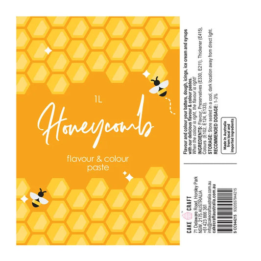 Cake Craft Honeycomb Flavour & Colour Paste 1 litre BULK