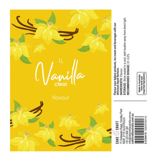 Cake Craft Vanilla Clear Flavour 1 litre BULK