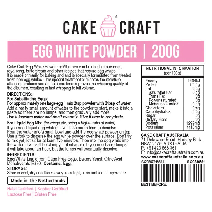 Cake Craft Egg White Powder 200g