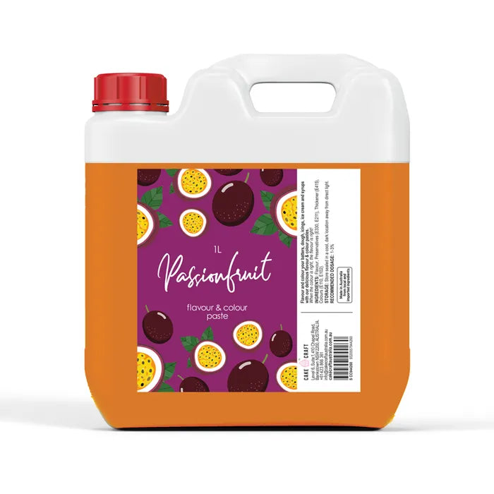 Cake Craft Passionfruit Flavour & Colour Paste 1 litre BULK