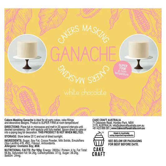 White Chocolate Ganache | Cakers Masking Cake Craft | 750 g