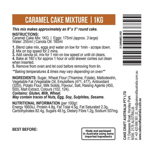 Caramel Mud Cake Mix 1 kg