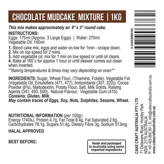 Chocolate Mud Cake Mix 1 kg