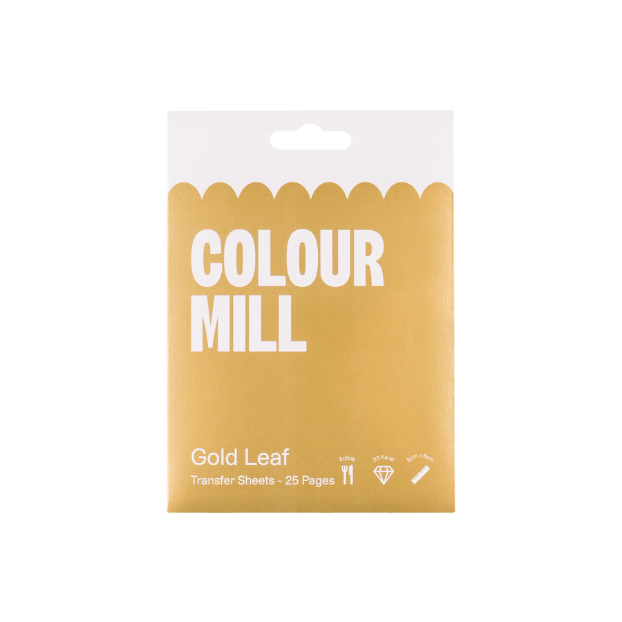 Colour Mill Edible Gold Leaf Transfer Sheets 24kt (5 pieces)