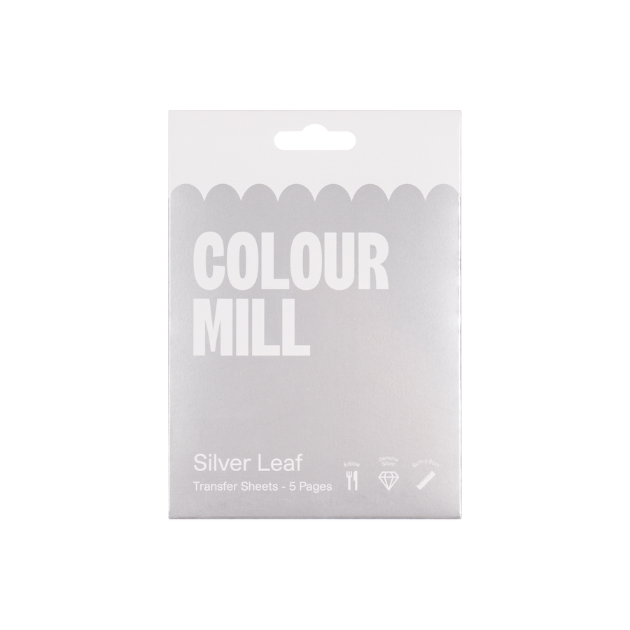 Colour Mill Edible Silver Leaf Transfer Sheets (5 pieces)