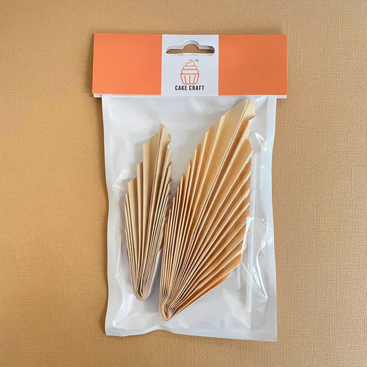 Cream Deco Fan Cake Topper (2 piece)