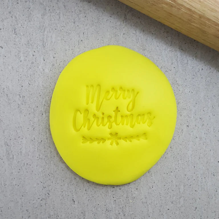 Merry Christmas Cookie Fondant Embosser