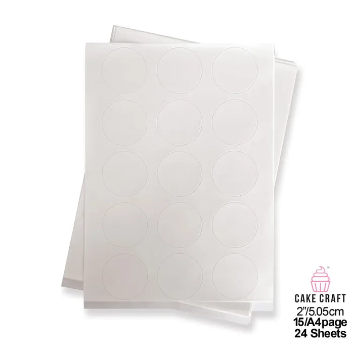 Frosting Sheets 2.5"/ 6.35 cm Round Cupcake Edible Icing Image Sheets - 24 sheets
