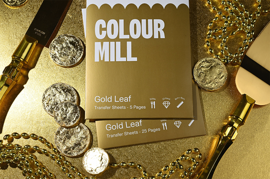 Colour Mill Edible Gold Leaf Transfer Sheets 24kt (5 pieces)