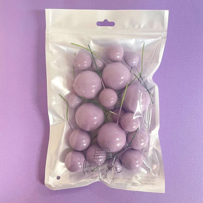 Lilac Deco Foam Ball Round Cake Topper (20 piece)