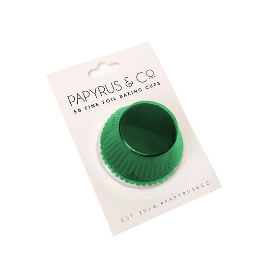 Medium GREEN Foil Baking Cups (50 pack) - 44mm Base