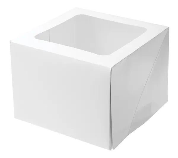 Mondo Square White Cake Box 10 inch (6 inch tall)