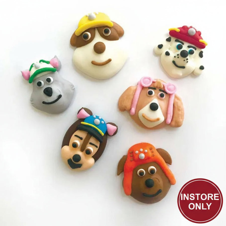 Edible Cupcake Toppers Sugar Decorations Paw Patrol - Individual per piece