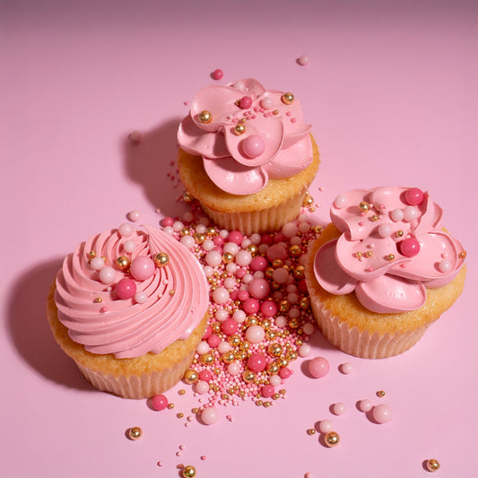 PINK VELVET Mixed Pearls Sprinkles (500g) - by Sprinks