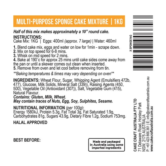 Sponge Cake Mix Multi purpose 1 kg