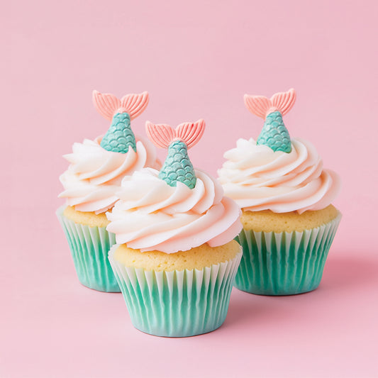 Sprinks Mermaid Tails Icing Decorations | Edible Toppers | 8 pieces