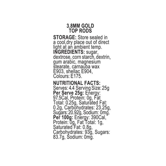 SPRINK'D | 3.8MM TOP GOLD ROD | 60G