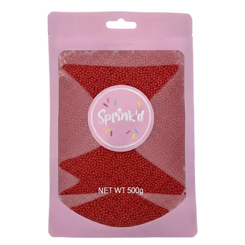 SPRINK'D | SUGAR BALLS | RED | 2MM | 500G