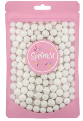 Sprink'd | 8mm Sugar Balls | Matte White | 500G