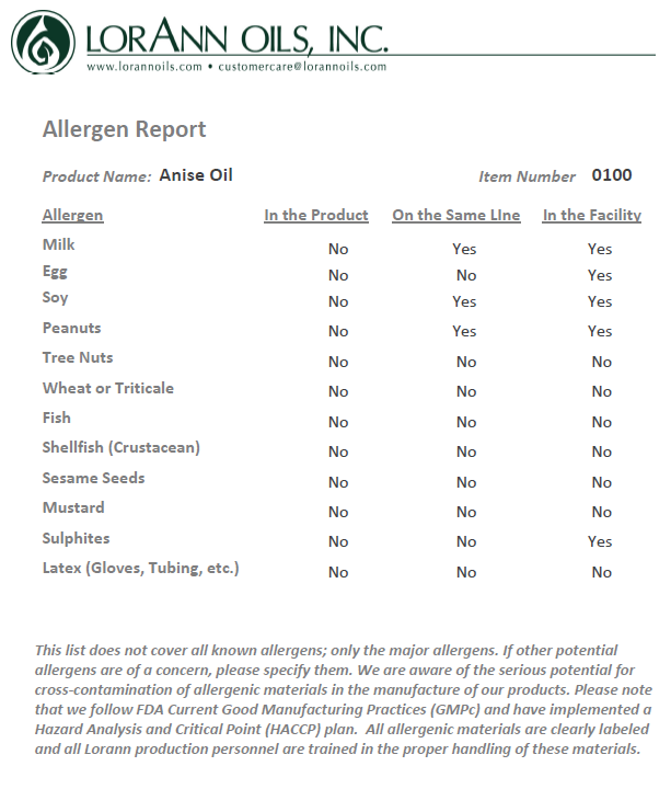 LorAnn Oils Anise Natural Flavouring 1 Dram