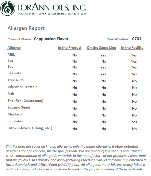 LorAnn Oils Cappuccino Flavouring 1oz (8 dram)