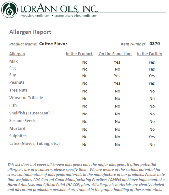 LorAnn Oils Coffee Flavouring 1oz (8 dram)