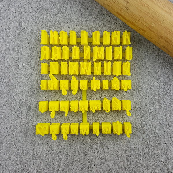 V2 Script Stamps Fondant Debosser