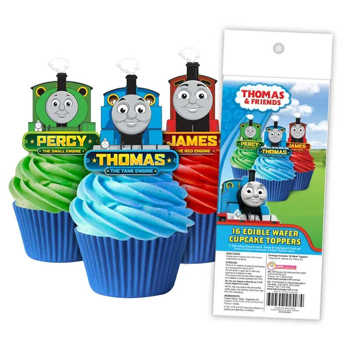 Thomas The Tank Engine Edible Wafer Cupcake Toppers 16pcs