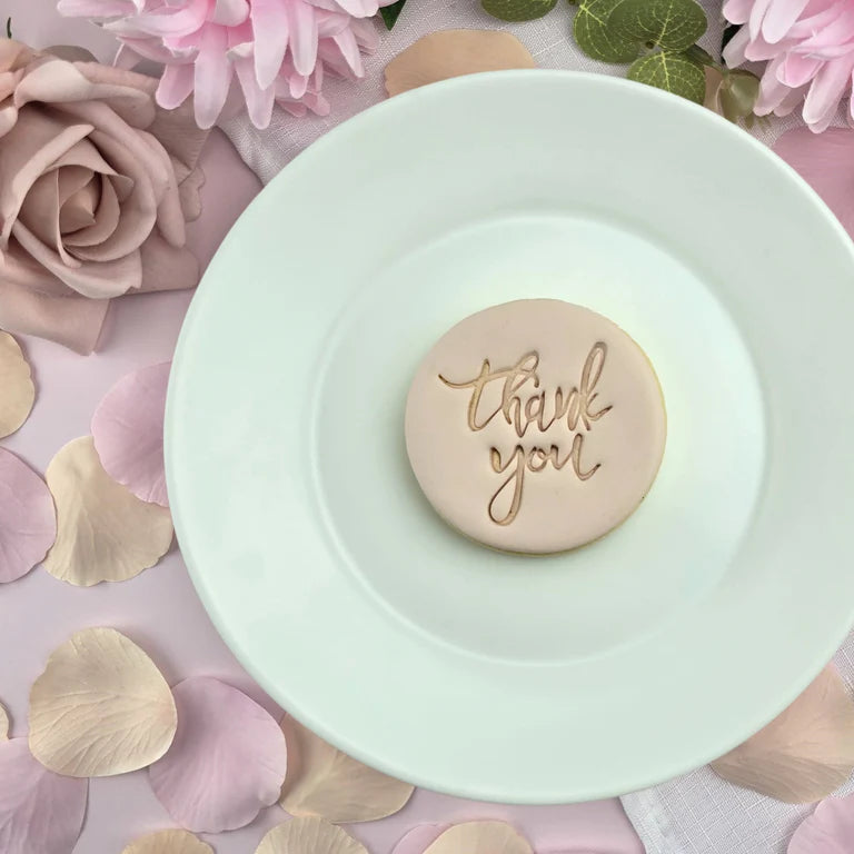 Thank You V2 Embosser Cookie Fondant