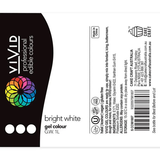 BULK Vivid Gel Colour Bright White 1 LITRE