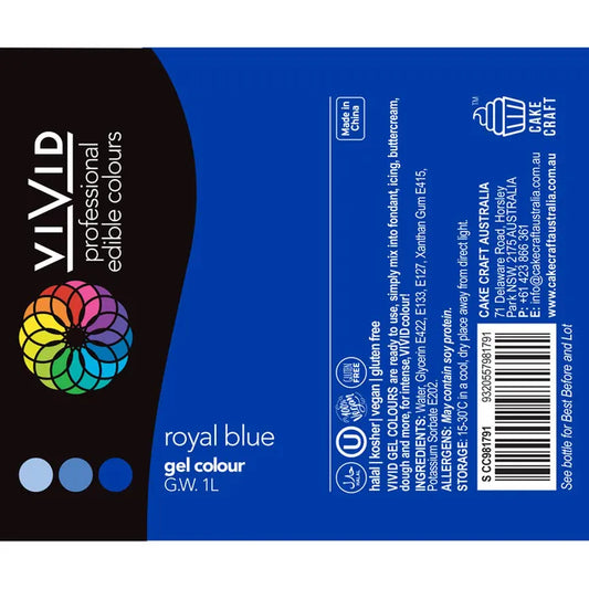 BULK Vivid Gel Colour Royal Blue 1 LITRE