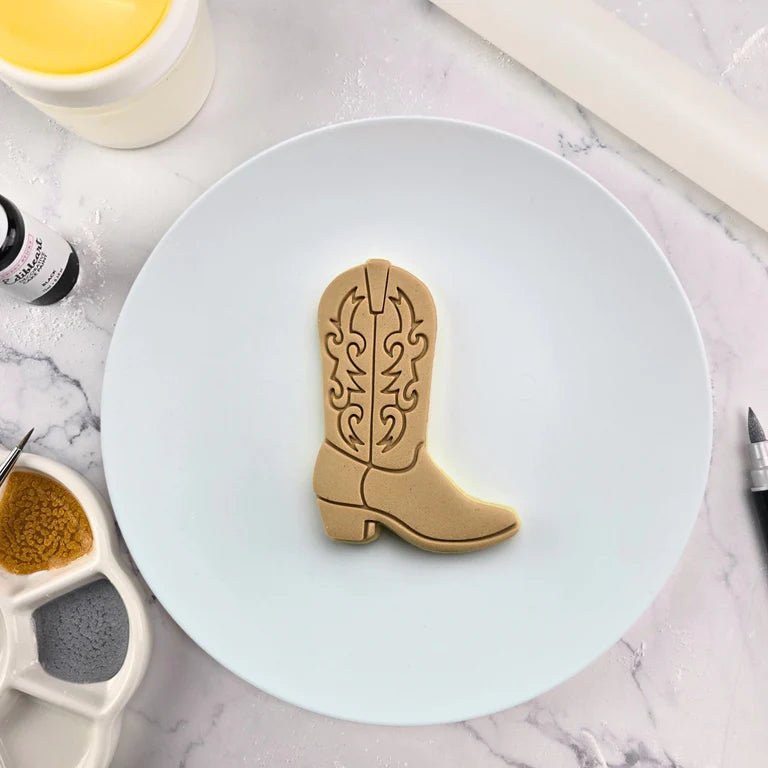 Western Boot Cowboy Cutter & Embosser Cookie Fondant Set