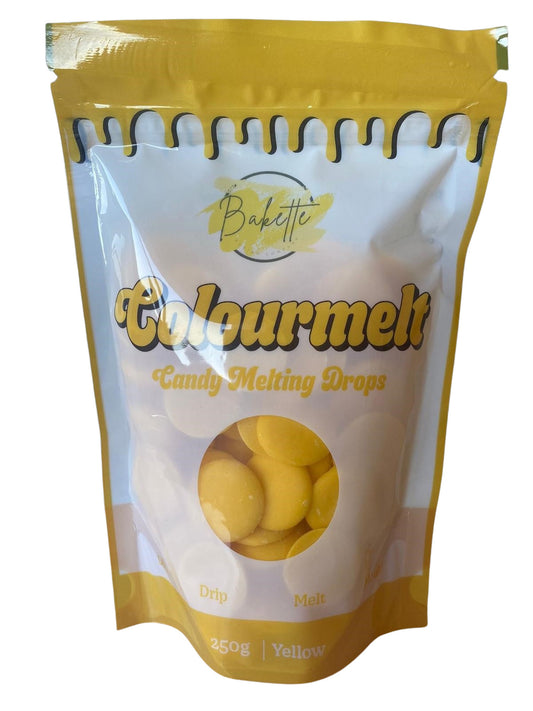 Bakette Yellow Colourmelts - Candy Melting Drops (250g)