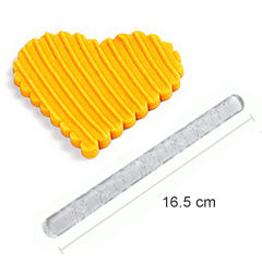 Acrylic Textured Rolling Pin - Lines (16.5cm)