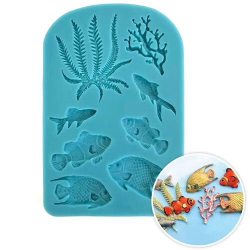 Assorted Fish & Seaweed Silicone Mould
