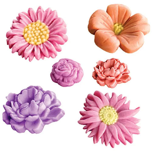 Petite Assorted Flowers Silicone Mould